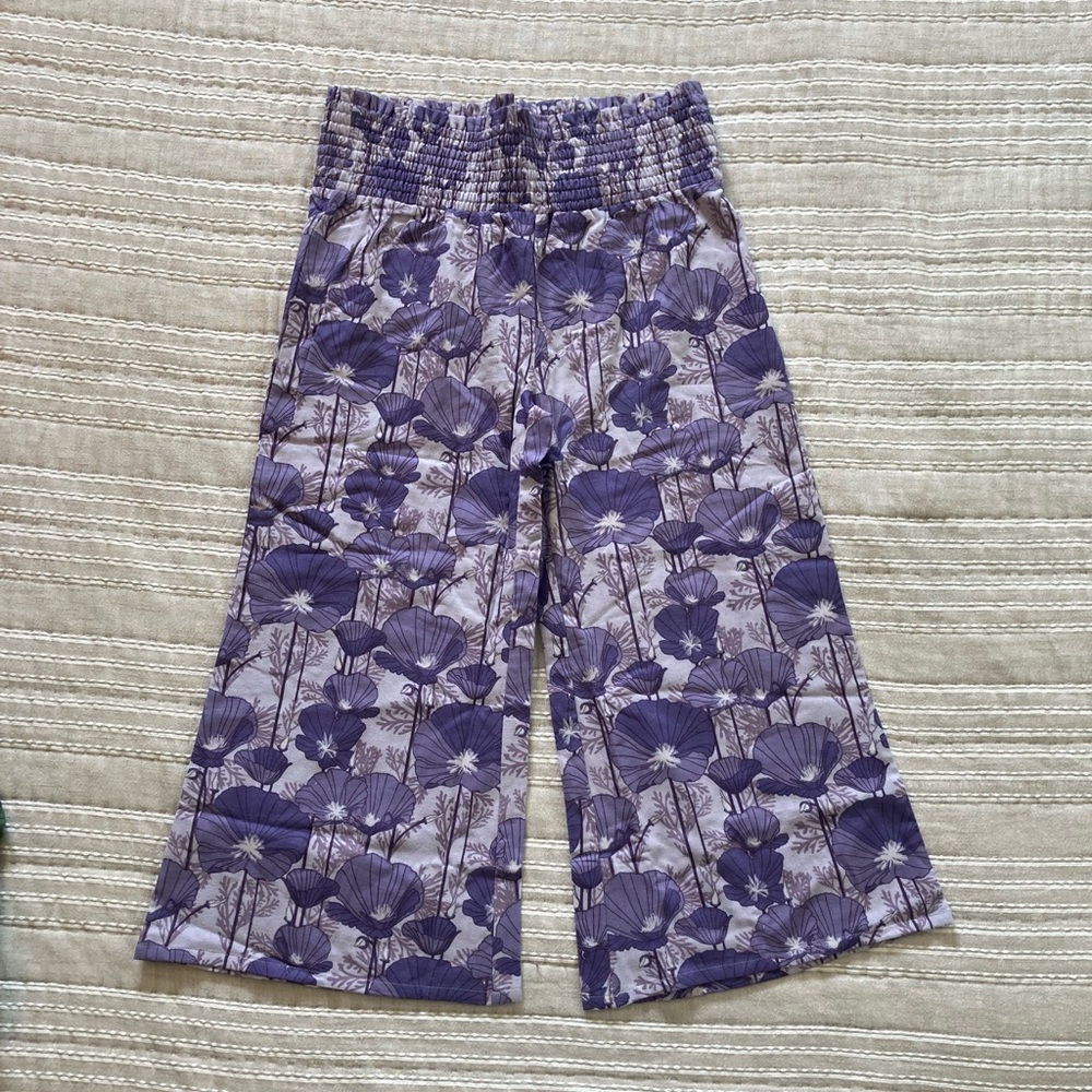 Kate Quinn Purple Poppy Gaucho Pants